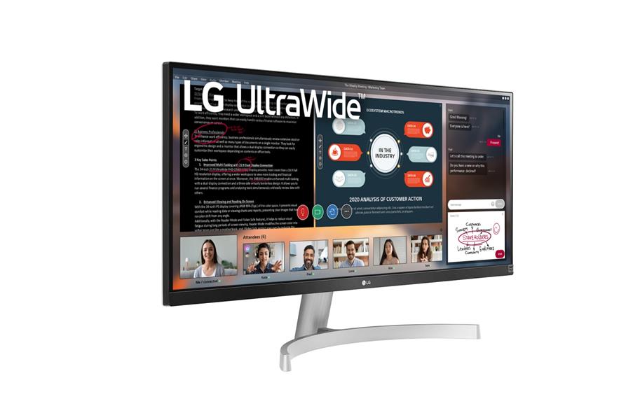 LG 29WN600-W computer monitor 73,7 cm (29"") 2560 x 1080 Pixels UltraWide Full HD LED Zilver