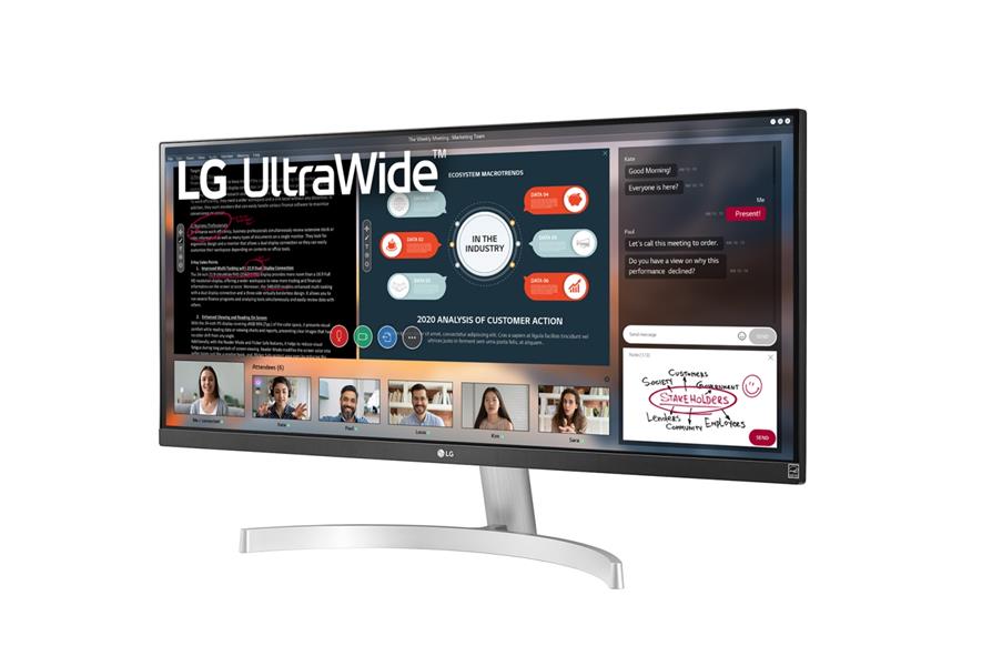 LG 29WN600-W computer monitor 73,7 cm (29"") 2560 x 1080 Pixels UltraWide Full HD LED Zilver