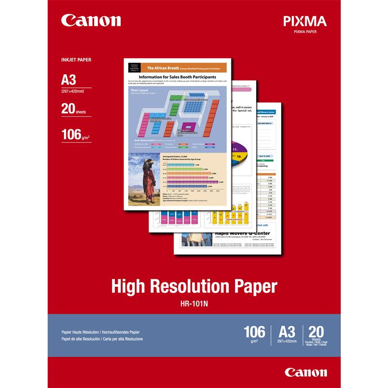 Canon HR-101 A3 Paper high resolution 20sh papier voor inkjetprinter