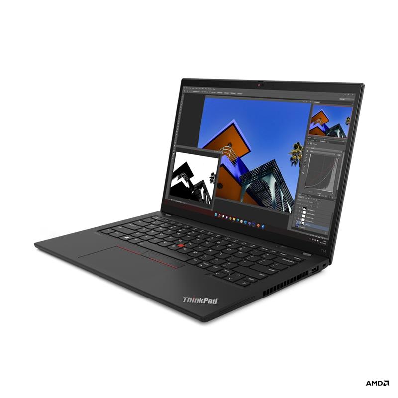 Lenovo ThinkPad T14 Laptop 35,6 cm (14"") WUXGA AMD Ryzen™ 5 PRO 7540U 16 GB LPDDR5x-SDRAM 512 GB SSD Wi-Fi 6E (802.11ax) Windows 11 Pro Zwart