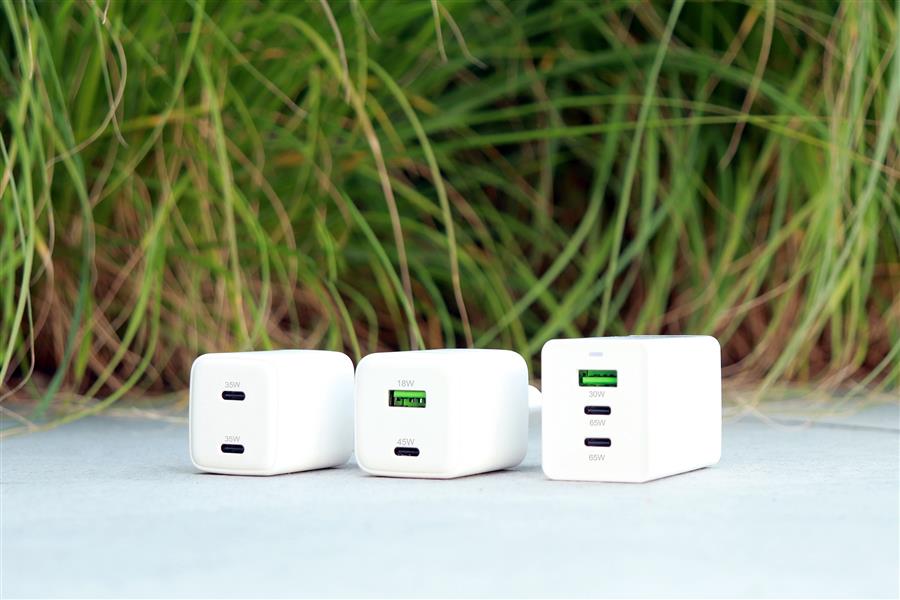Mobiparts GaN Wall Charger Dual USB-C 35W White (with PD)