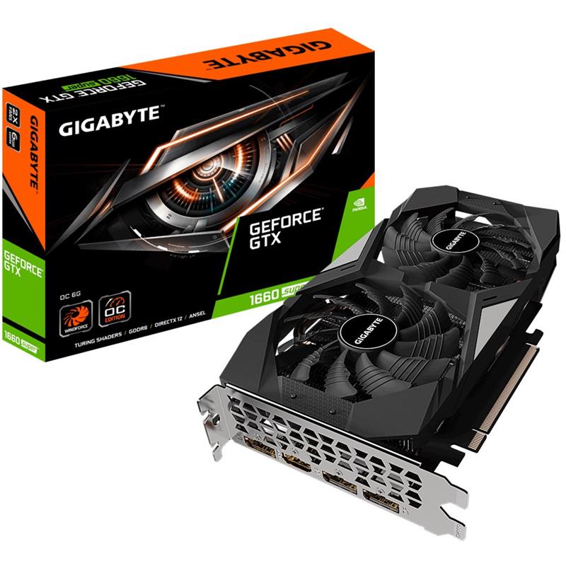 Gigabyte GV-N166SOC-6GD videokaart GeForce GTX 1660 SUPER 6 GB GDDR6