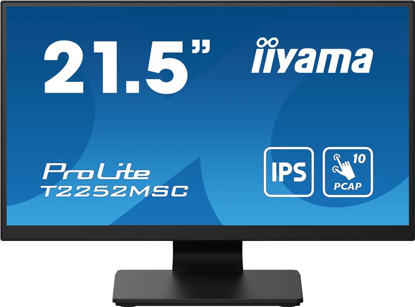 iiyama ProLite T2252MSC-B2 computer monitor 54,6 cm (21.5"") 1920 x 1080 Pixels Full HD LCD Touchscreen Zwart