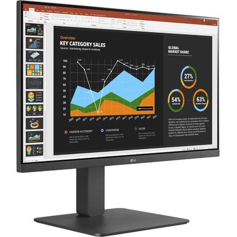 LG MONITOR 24BR550Y-C.AEU 60,5 cm (23.8"") 1920 x 1080 Pixels Full HD LED Grijs