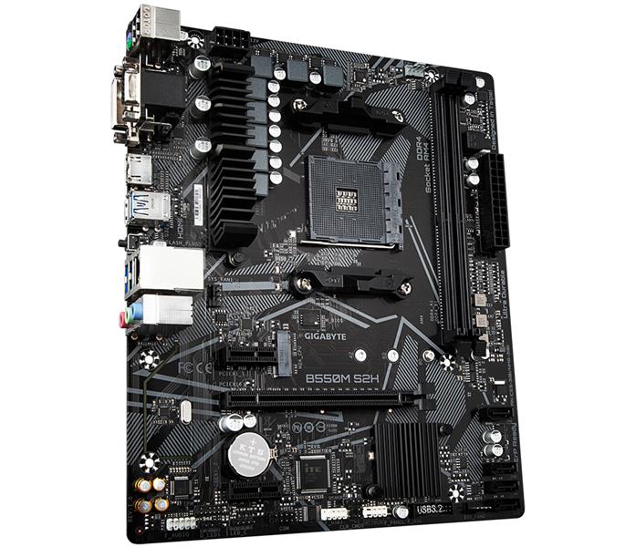 Gigabyte B550M S2H Socket AM4 Micro ATX AMD B550