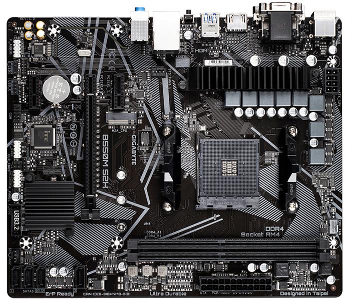 Gigabyte B550M S2H Socket AM4 Micro ATX AMD B550