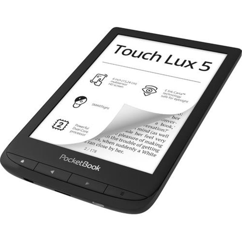 Pocketbook Touch Lux 5 e-book reader Touchscreen 8 GB Wi-Fi Zwart