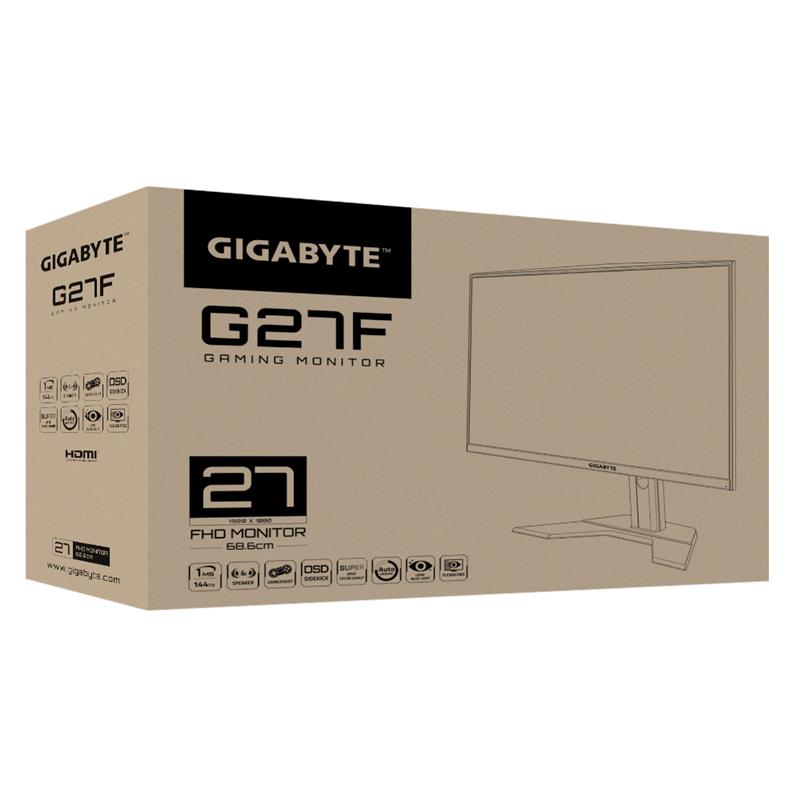 Gigabyte G27F computer monitor 68,6 cm (27"") 1920 x 1080 Pixels Full HD LCD Zwart