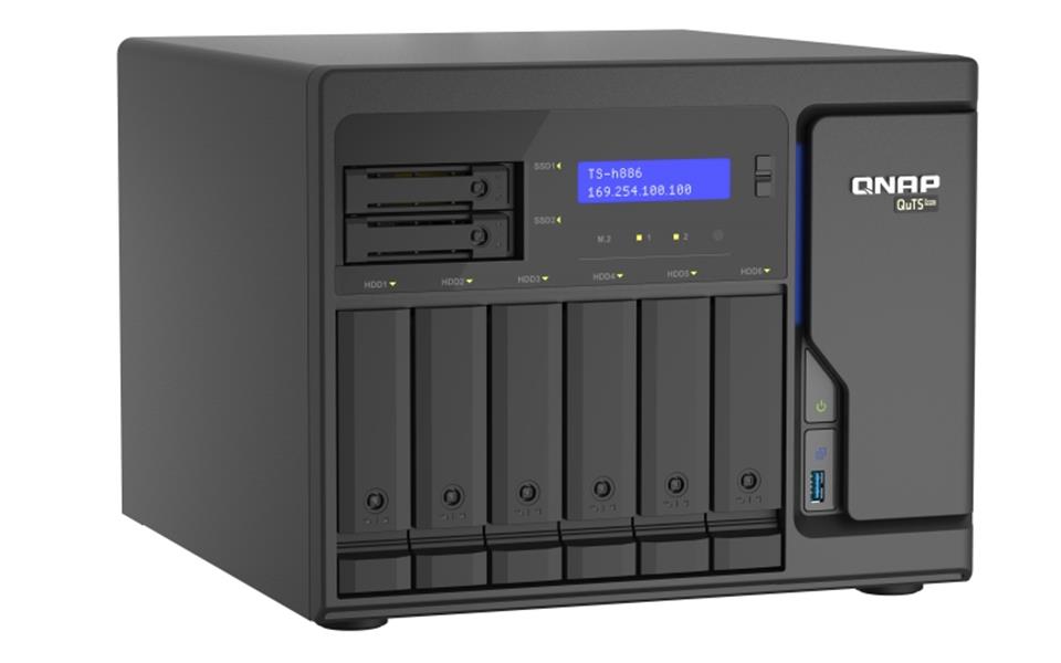 QNAP TS-h886 NAS Tower Ethernet LAN Zwart D-1622