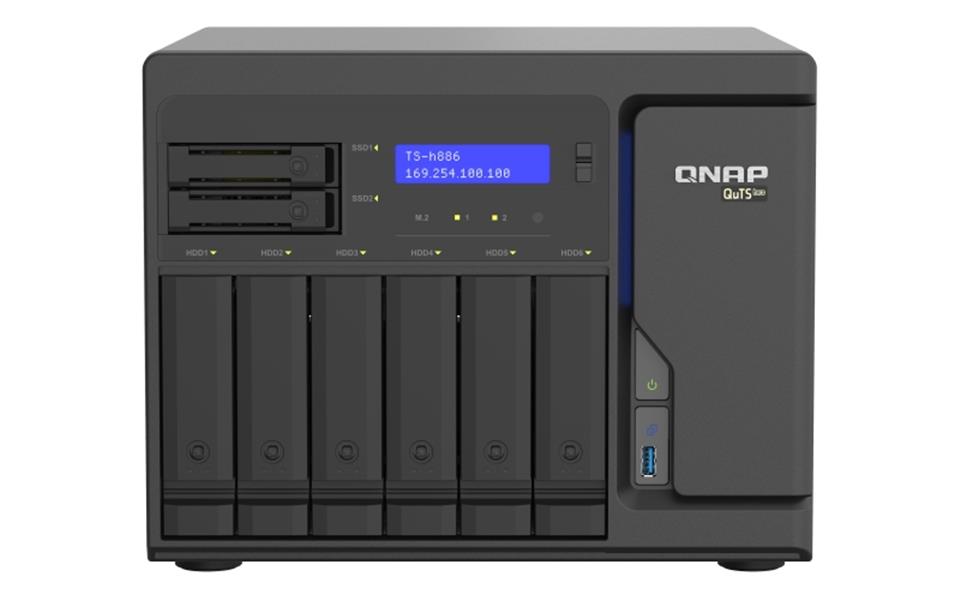 QNAP TS-h886 NAS Tower Ethernet LAN Zwart D-1622