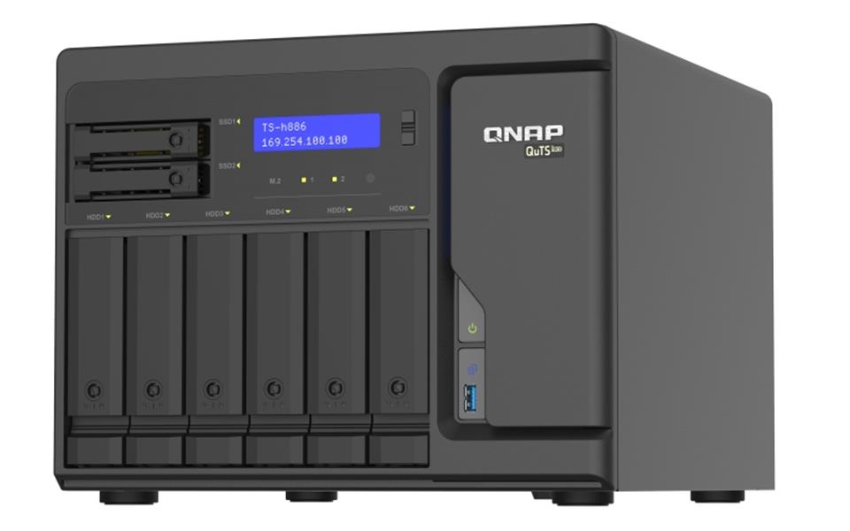 QNAP TS-h886 NAS Tower Ethernet LAN Zwart D-1622