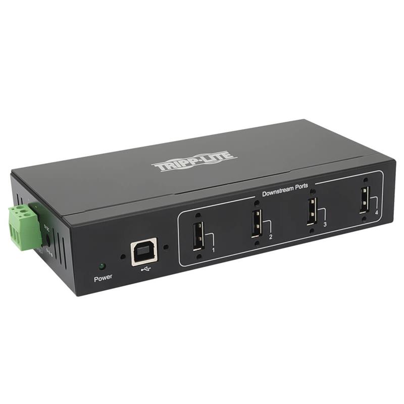 Tripp Lite U223-004-IND-1 interface hub USB 2.0 Type-B 480 Mbit/s Zwart