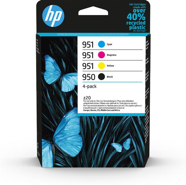 HP 950/951 4 stuk(s) Origineel Normaal rendement Zwart, Cyaan, Magenta, Geel