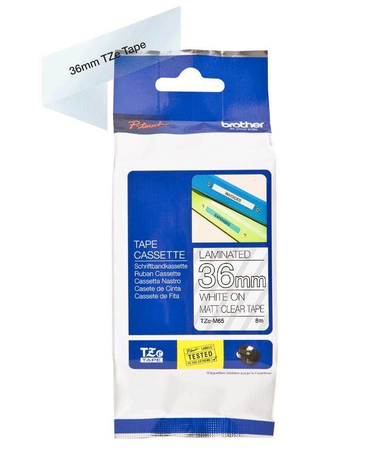 Brother TZe-M65 printerlint Zwart
