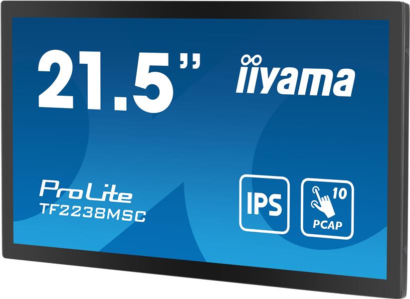 iiyama PROLITE Digitaal A-kaart 55,9 cm (22"") LED 600 cd/m² Full HD Zwart Touchscreen