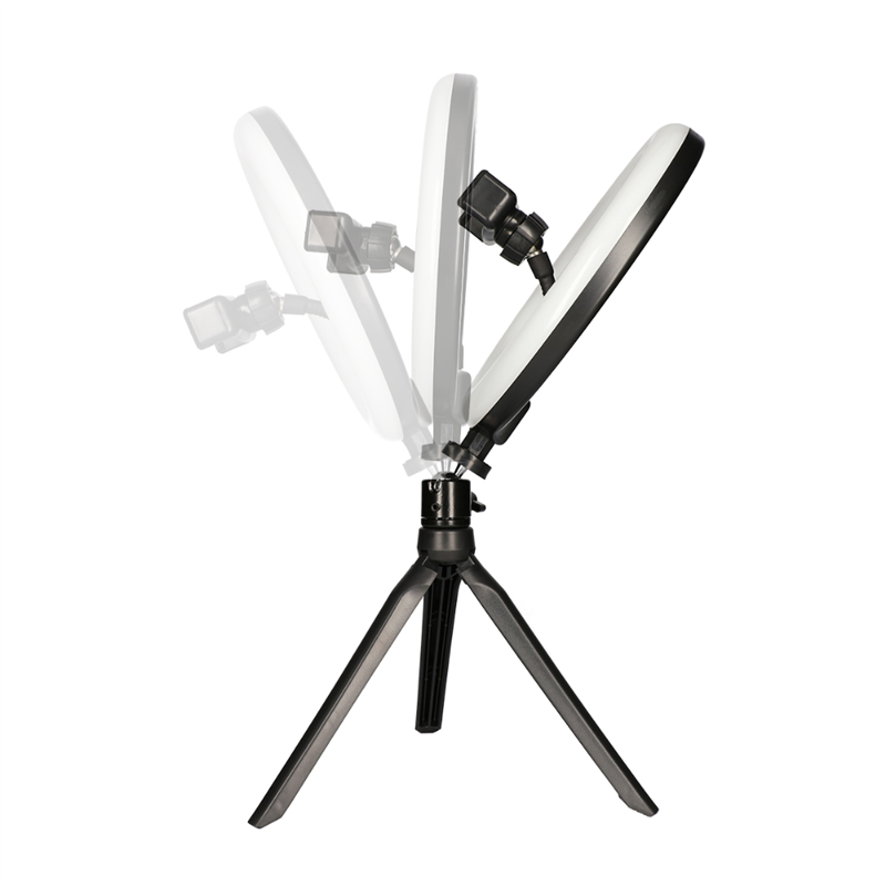 KSIX Live studio LED ring met tripod 14W zwart