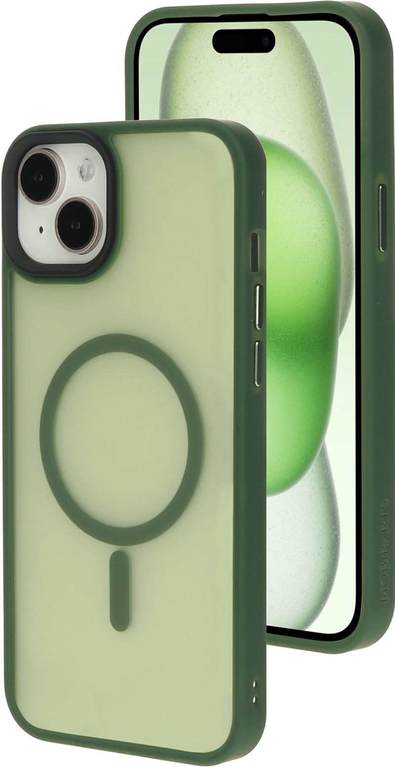 Mobiparts Hardcover Apple iPhone 15 Plus Satin Green (Magsafe Compatible)