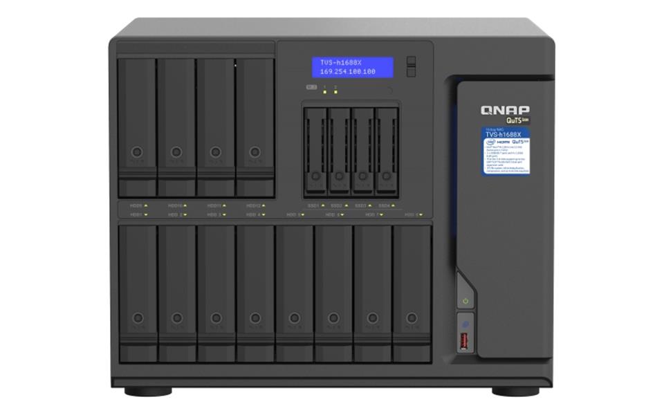 QNAP TVS-h1688X NAS Tower Ethernet LAN Zwart W-1250