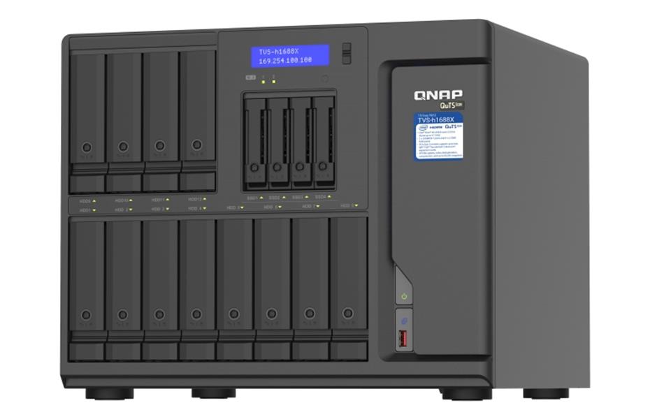 QNAP TVS-h1688X NAS Tower Ethernet LAN Zwart W-1250