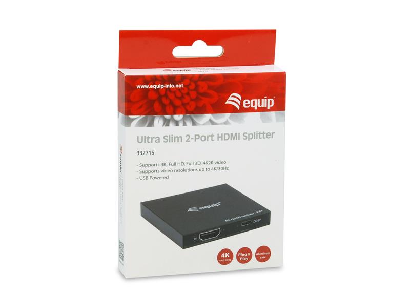 Equip 332715 video splitter HDMI 2x HDMI