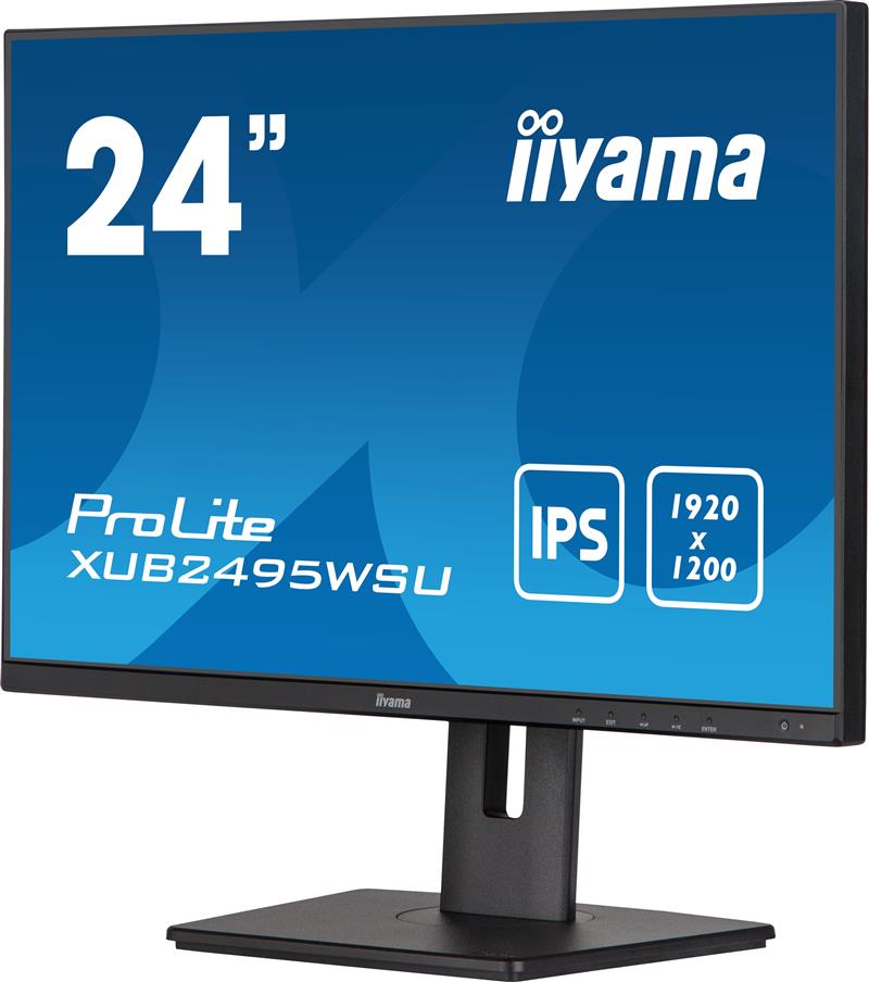 iiyama ProLite XUB2495WSU-B5 computer monitor 61,2 cm (24.1"") 1920 x 1200 Pixels WUXGA LCD Zwart