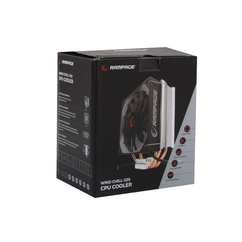 Rampage Wind Chill 320 CPU Koeler- Stille ventilator