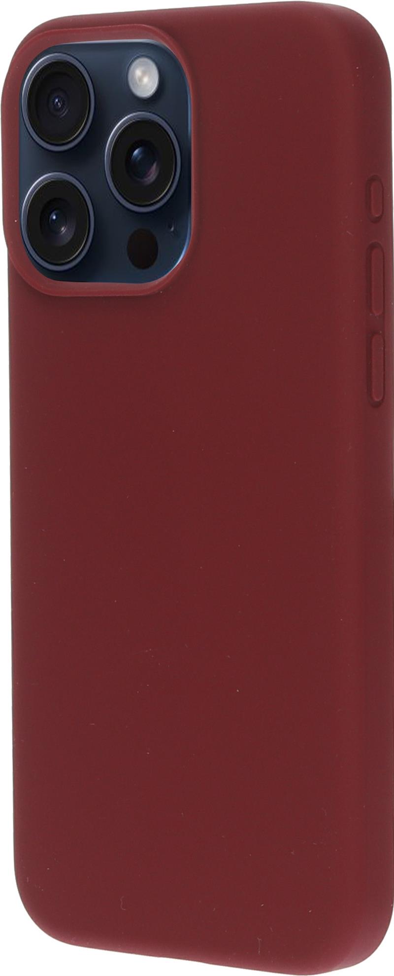 Mobiparts Silicone Cover Apple iPhone 15 Pro Max Plum Red