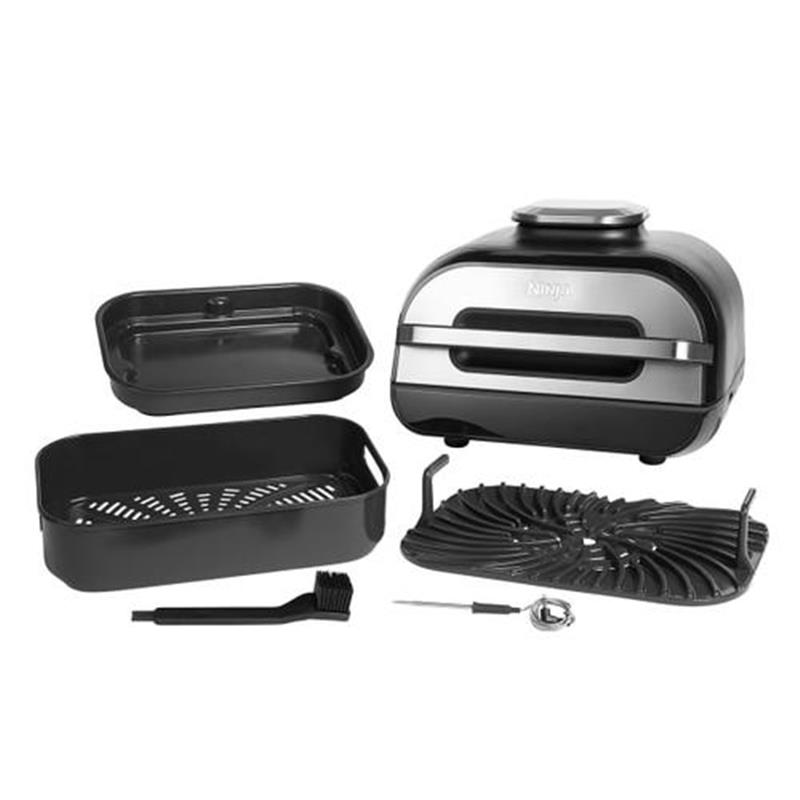 Ninja AG551 Enkel 5,7 l Vrijstaand 2460 W Heteluchtfriteuse Zwart, Grijs