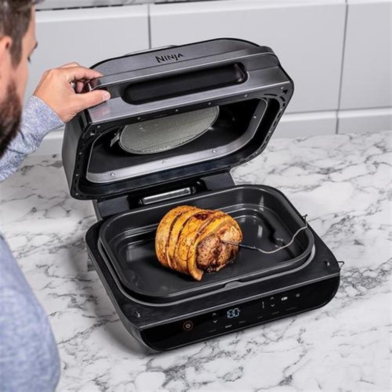 Ninja AG551 Enkel 5,7 l Vrijstaand 2460 W Heteluchtfriteuse Zwart, Grijs