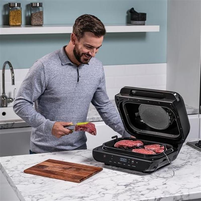 Ninja AG551 Enkel 5,7 l Vrijstaand 2460 W Heteluchtfriteuse Zwart, Grijs