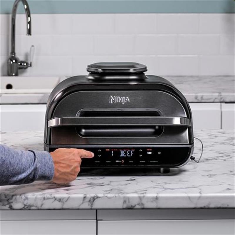 Ninja AG551 Enkel 5,7 l Vrijstaand 2460 W Heteluchtfriteuse Zwart, Grijs