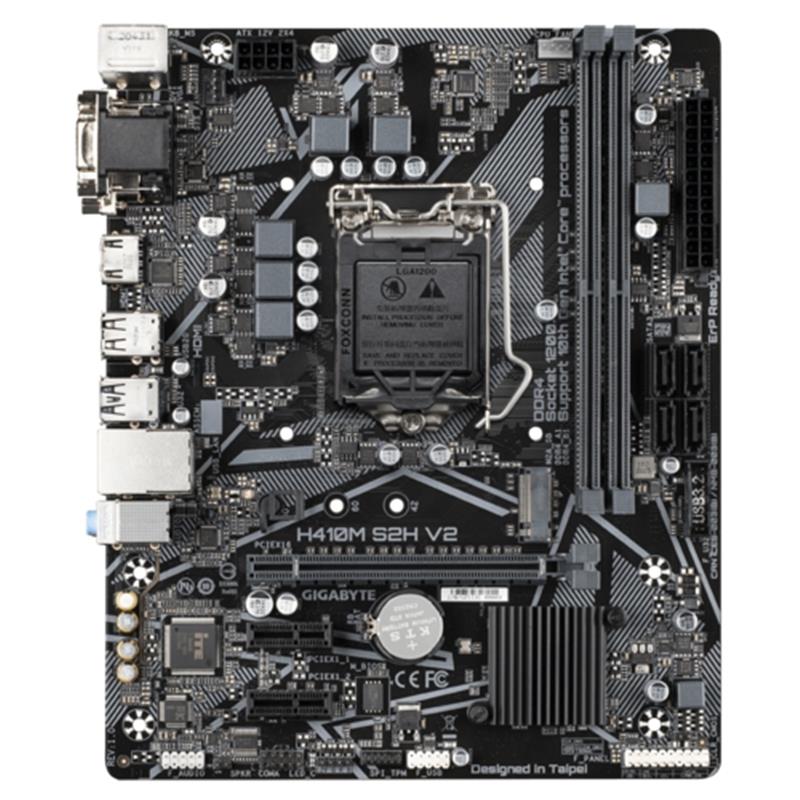 Gigabyte H410M S2H V2 moederbord Intel H410 LGA 1200 micro ATX