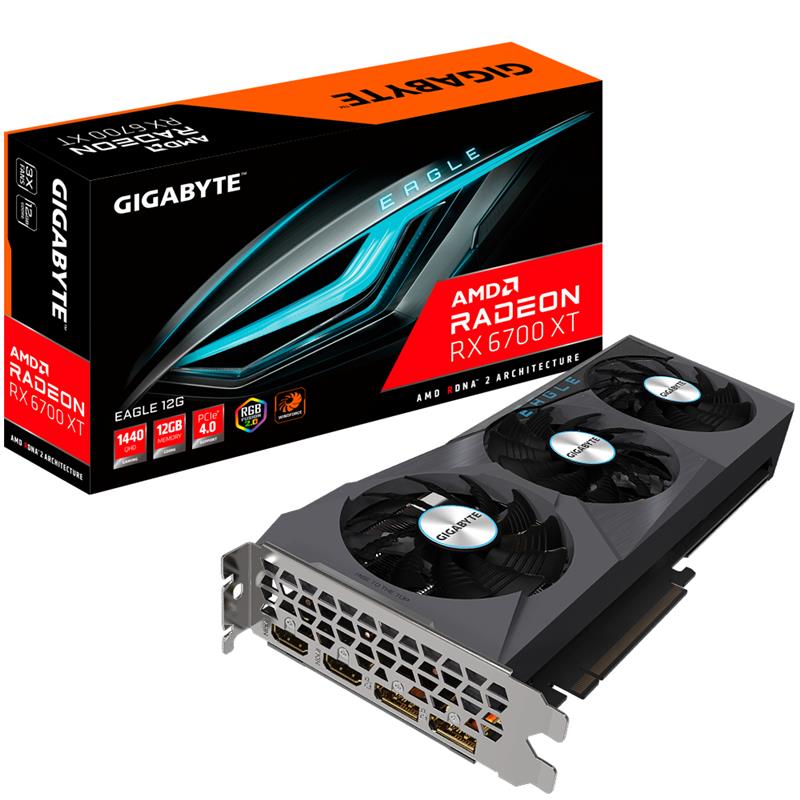 Gigabyte GV-R67XTEAGLE-12GD videokaart AMD 12 GB GDDR6