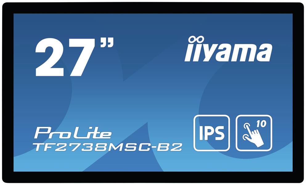 iiyama ProLite TF2738MSC-B2 touch screen-monitor 68,6 cm (27"") 1920 x 1080 Pixels Multi-touch Multi-gebruiker Zwart