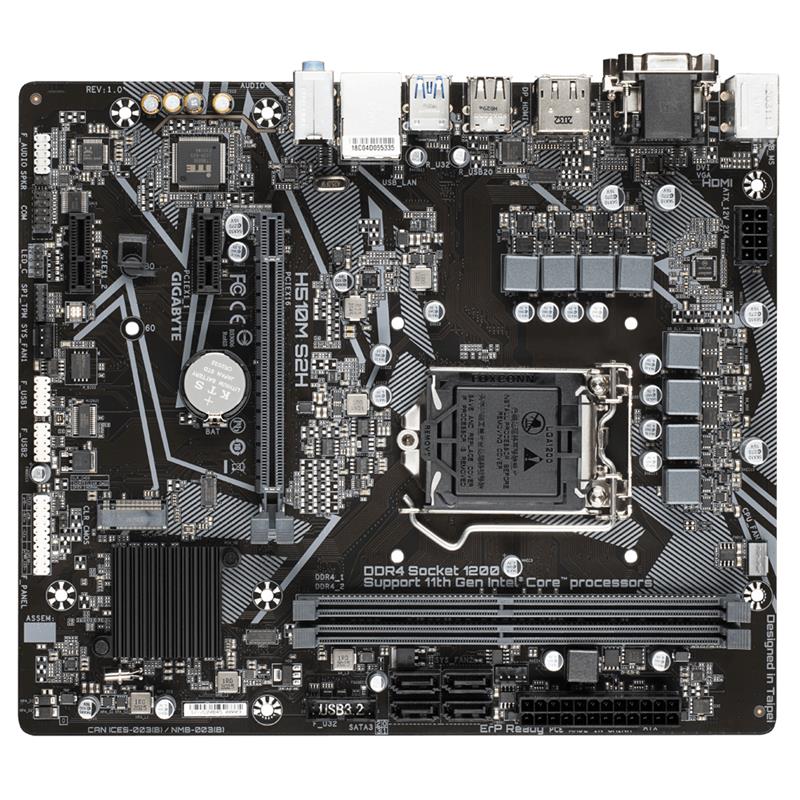 Gigabyte H510M S2H (rev. 1.0) Intel H510 LGA 1200 (Socket H5) micro ATX