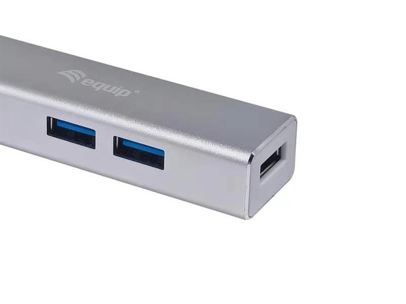 Equip 128958 interface hub USB 3.2 Gen 1 (3.1 Gen 1) Type-C 5000 Mbit/s Zilver