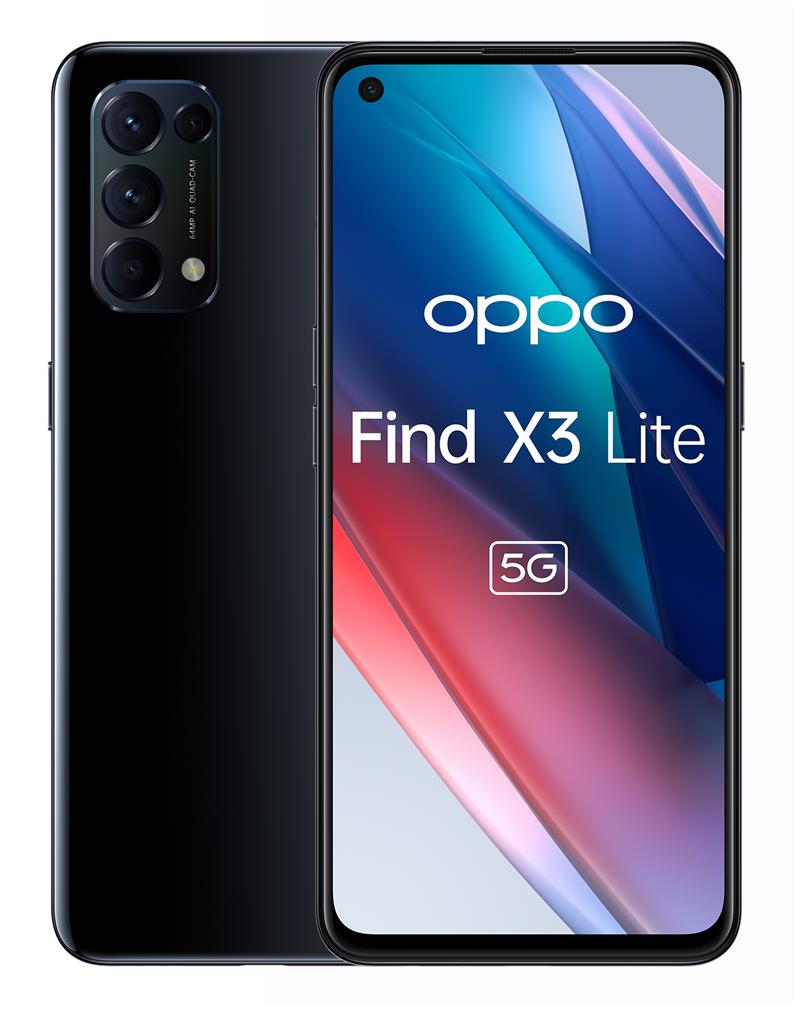 OPPO Find X3 Lite 16,3 cm (6.43"") Dual SIM ColorOS 11.1 5G USB Type-C 8 GB 128 GB 4300 mAh Zwart
