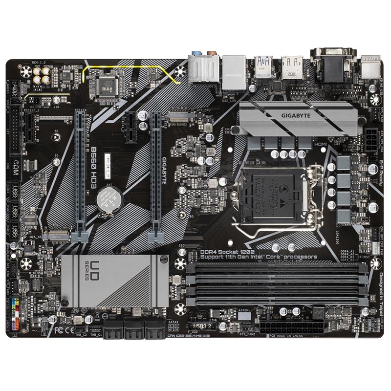 Gigabyte B560 HD3 moederbord Intel B560 Express LGA 1200 ATX