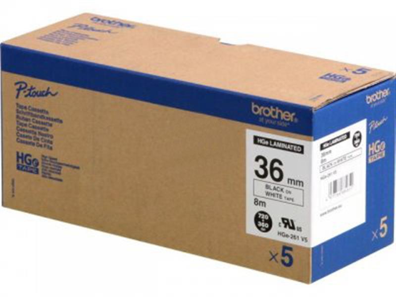 Brother HGe-261V5 labelprinter-tape