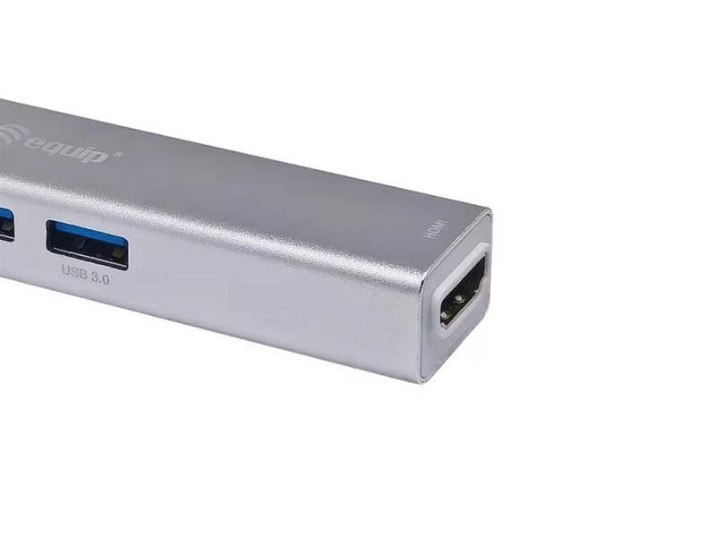 Equip 133480 interface hub USB 3.2 Gen 1 (3.1 Gen 1) Type-C 5000 Mbit/s Zilver