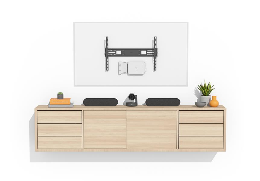 Logitech Compute Mount Monitorstandaard-gemonteerde CPU-houder Wit
