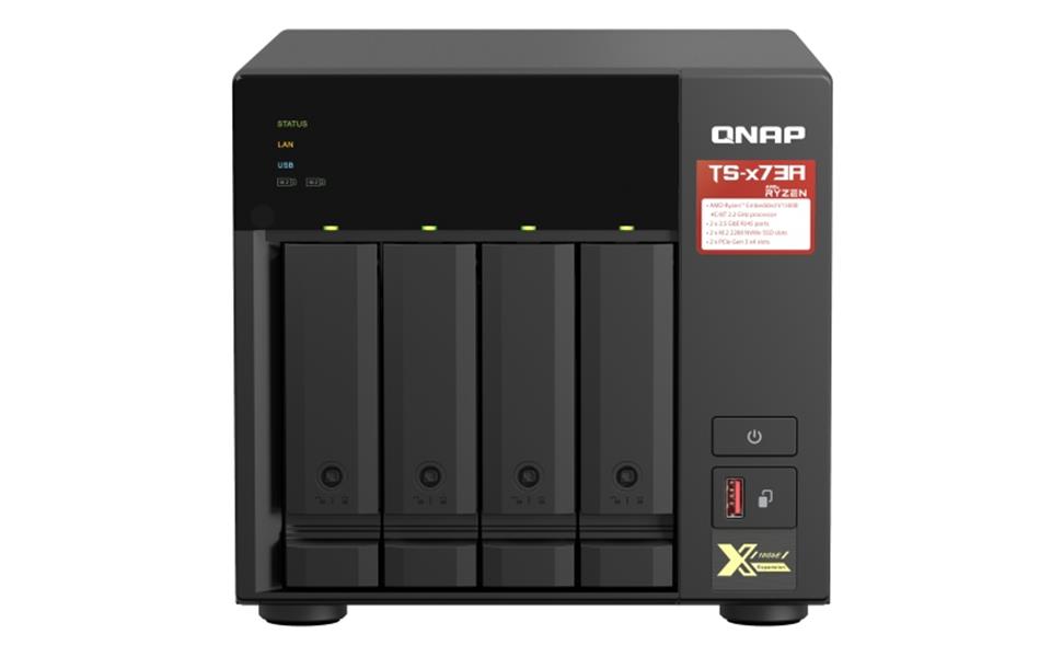 QNAP TS-473A NAS Tower Ethernet LAN Zwart V1500B