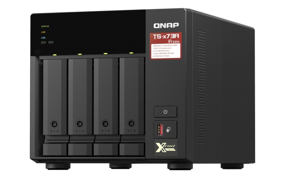 QNAP TS-473A NAS Tower Ethernet LAN Zwart V1500B