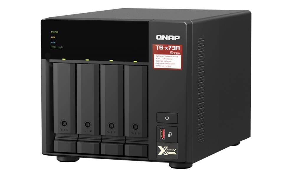 QNAP TS-473A NAS Tower Ethernet LAN Zwart V1500B