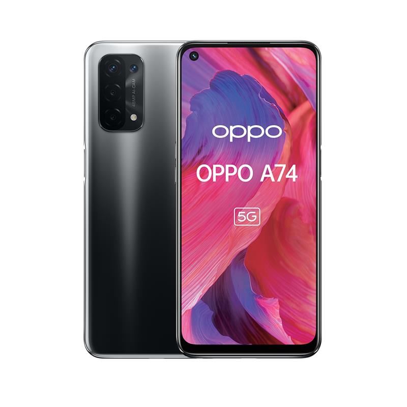 OPPO A74 5G 16,5 cm (6.5"") Dual SIM Android 11 USB Type-C 6 GB 128 GB 5000 mAh Zwart