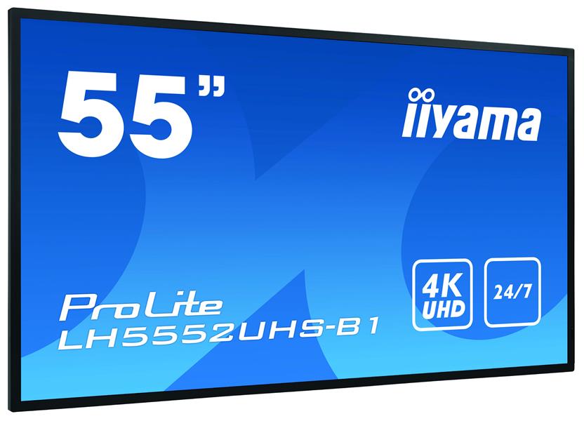 iiyama LH5552UHS-B1 beeldkrant Digitale signage flatscreen 138,7 cm (54.6"") VA 4K Ultra HD Zwart Type processor Android 8.0