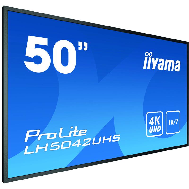 iiyama LH5042UHS-B3 beeldkrant Digitaal A-kaart 125,7 cm (49.5"") VA 4K Ultra HD Zwart Android 8.0