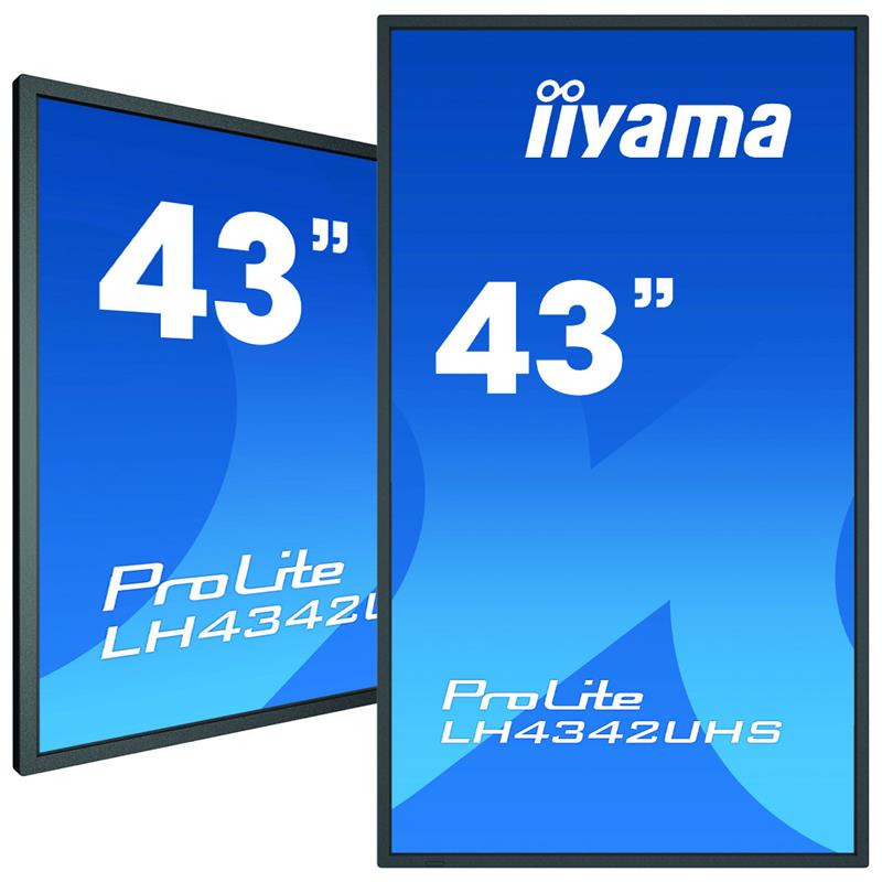 iiyama LH4342UHS-B3 beeldkrant Digitale signage flatscreen 108 cm (42.5"") IPS 4K Ultra HD Zwart Type processor Android 8.0