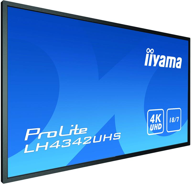 iiyama LH4342UHS-B3 beeldkrant Digitale signage flatscreen 108 cm (42.5"") IPS 4K Ultra HD Zwart Type processor Android 8.0