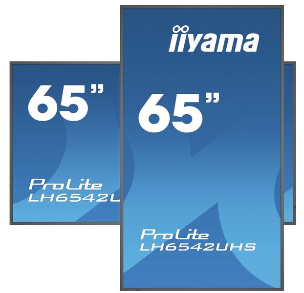 iiyama LH6542UHS-B3 beeldkrant Digitale signage flatscreen 163,8 cm (64.5"") IPS 500 cd/m² 4K Ultra HD Zwart Type processor Android 8.0 18/7